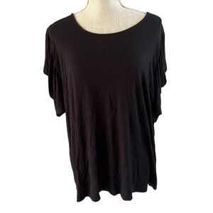 Black EST 1946 Womens Rayon/Spandex Short Sleeve Top XL